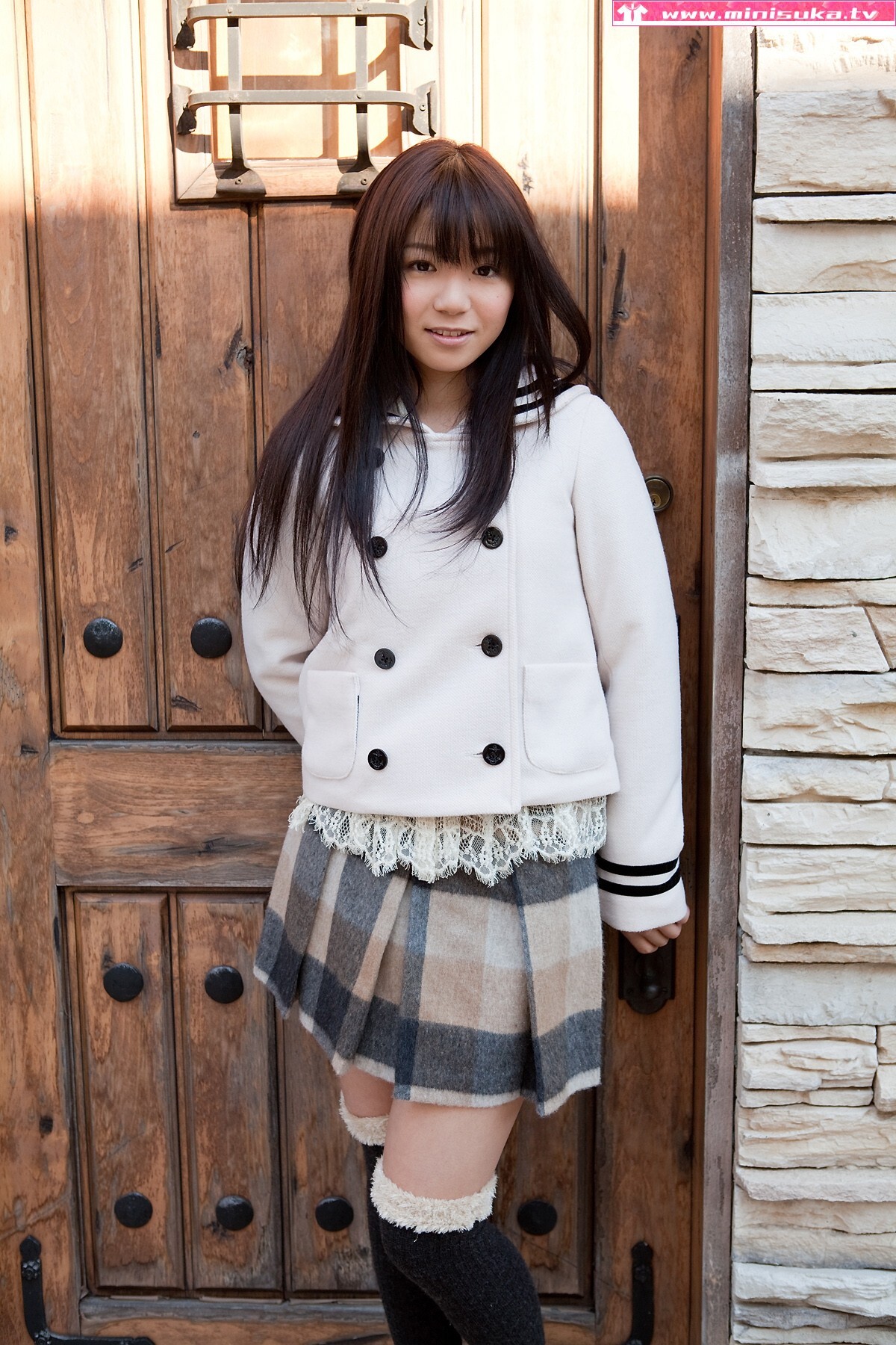 Lua Aikawa Minisuka. TV Japanese female high school girl